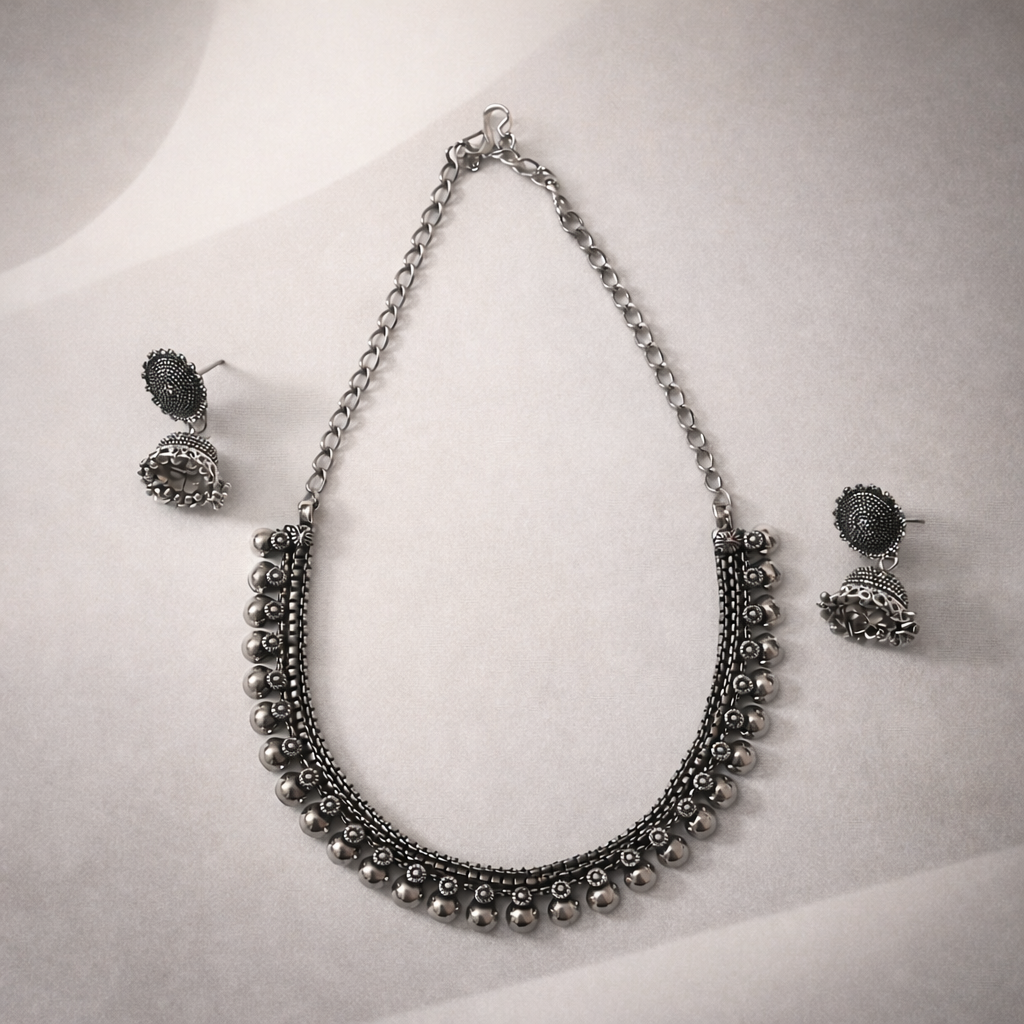 Antique Oxidised Necklace Set