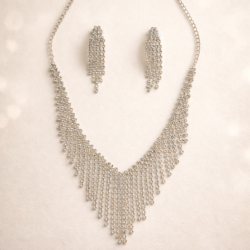 Premium American Diamond Necklace Set