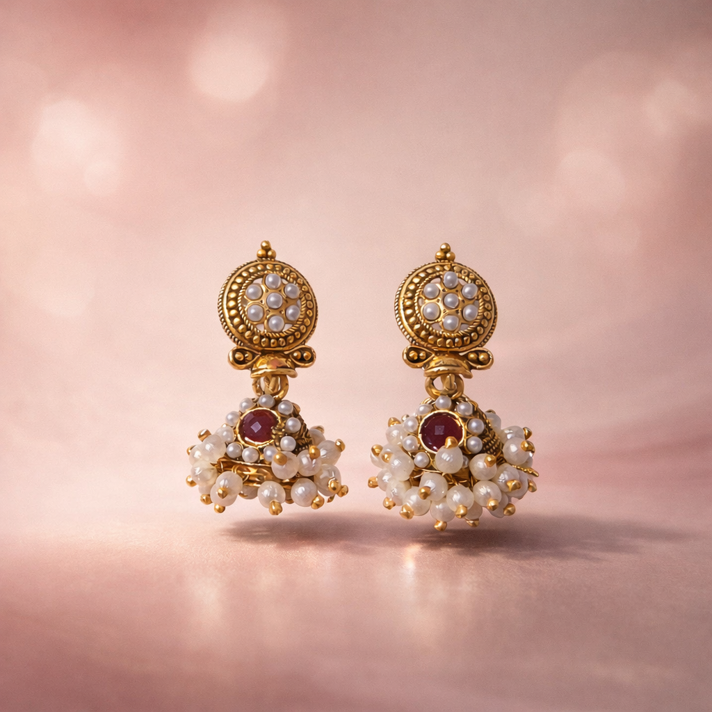 Fashionable Gold Plated Jhumka
