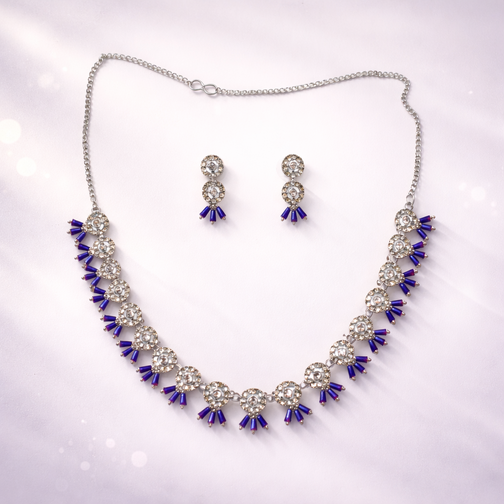 Classy American Diamond Necklace Set