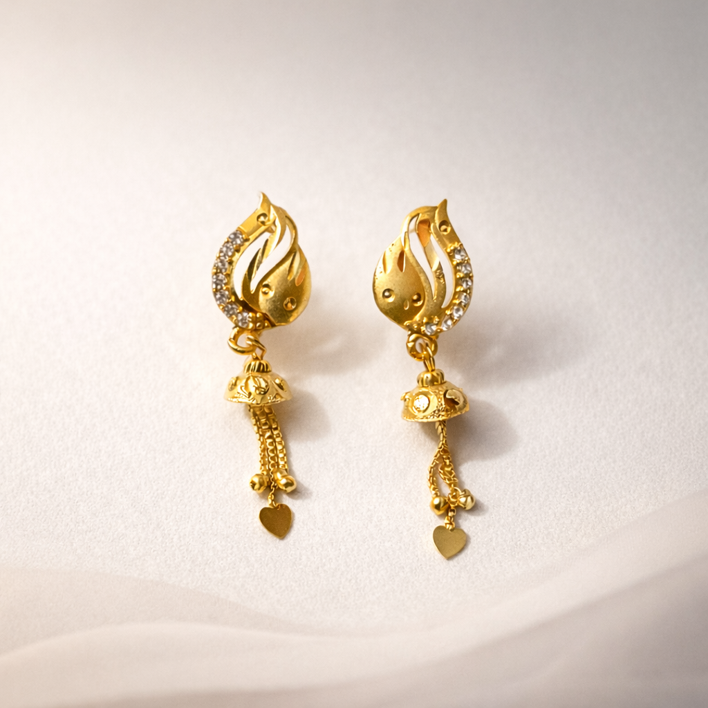 Indian Wedding Style Gold Plated Earring