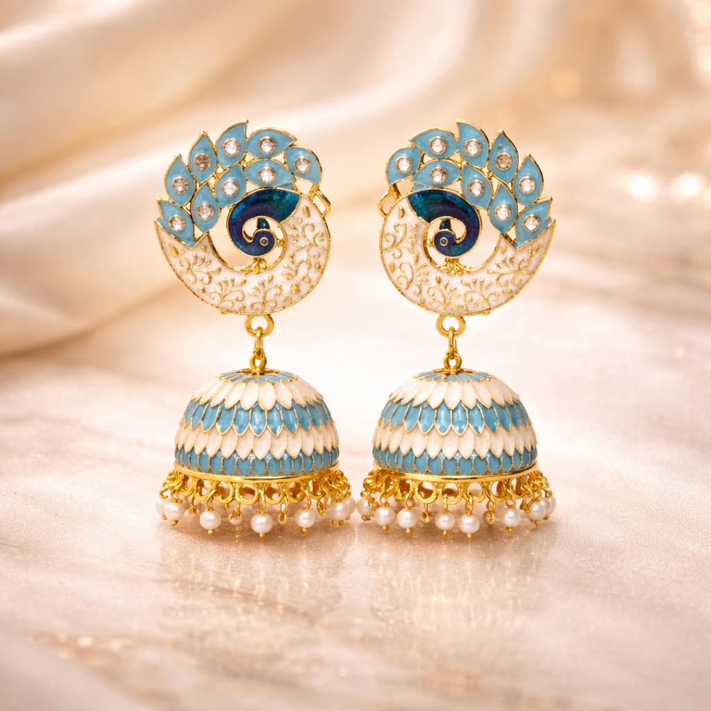Peacock Party & Wedding Style Jhumka