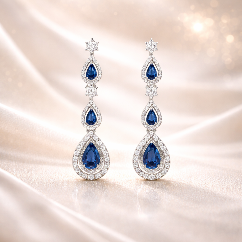 Stunning American Diamond Danglers