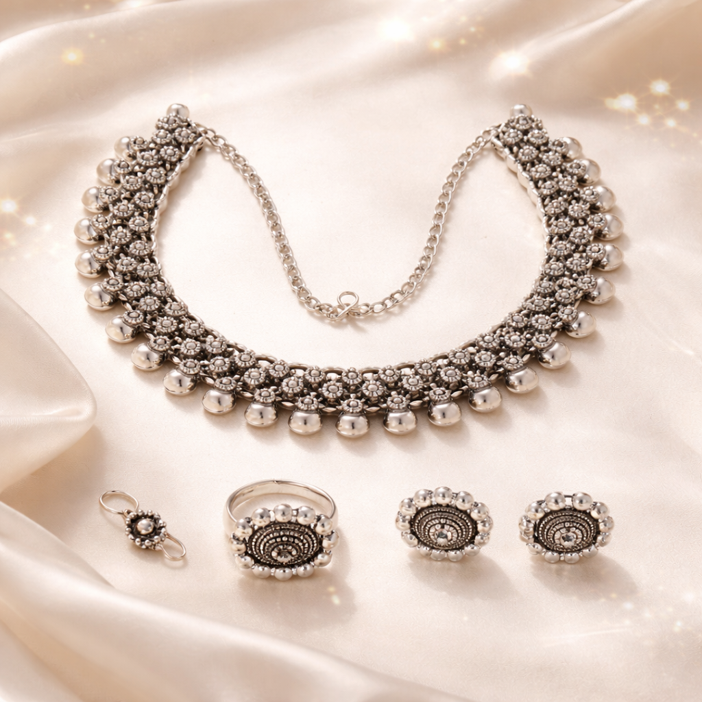 Sizzling Women Oxidised Necklace Set