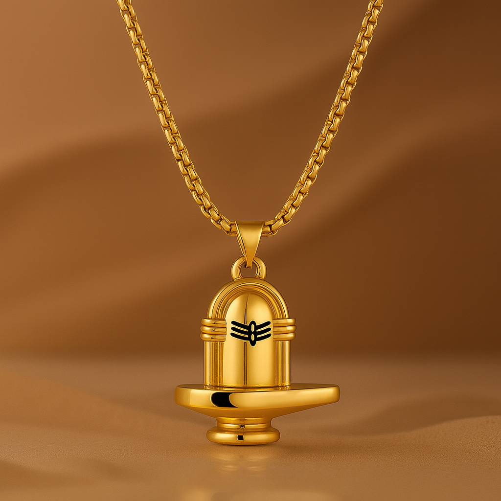 Gold Plated Shiv Linga Locket