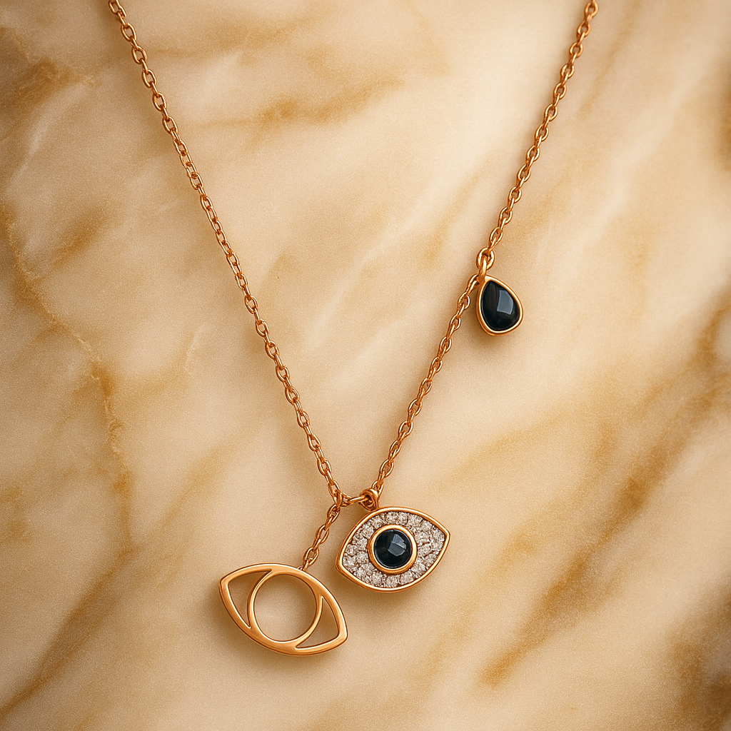 No Nazar Chain with Zircon Stones