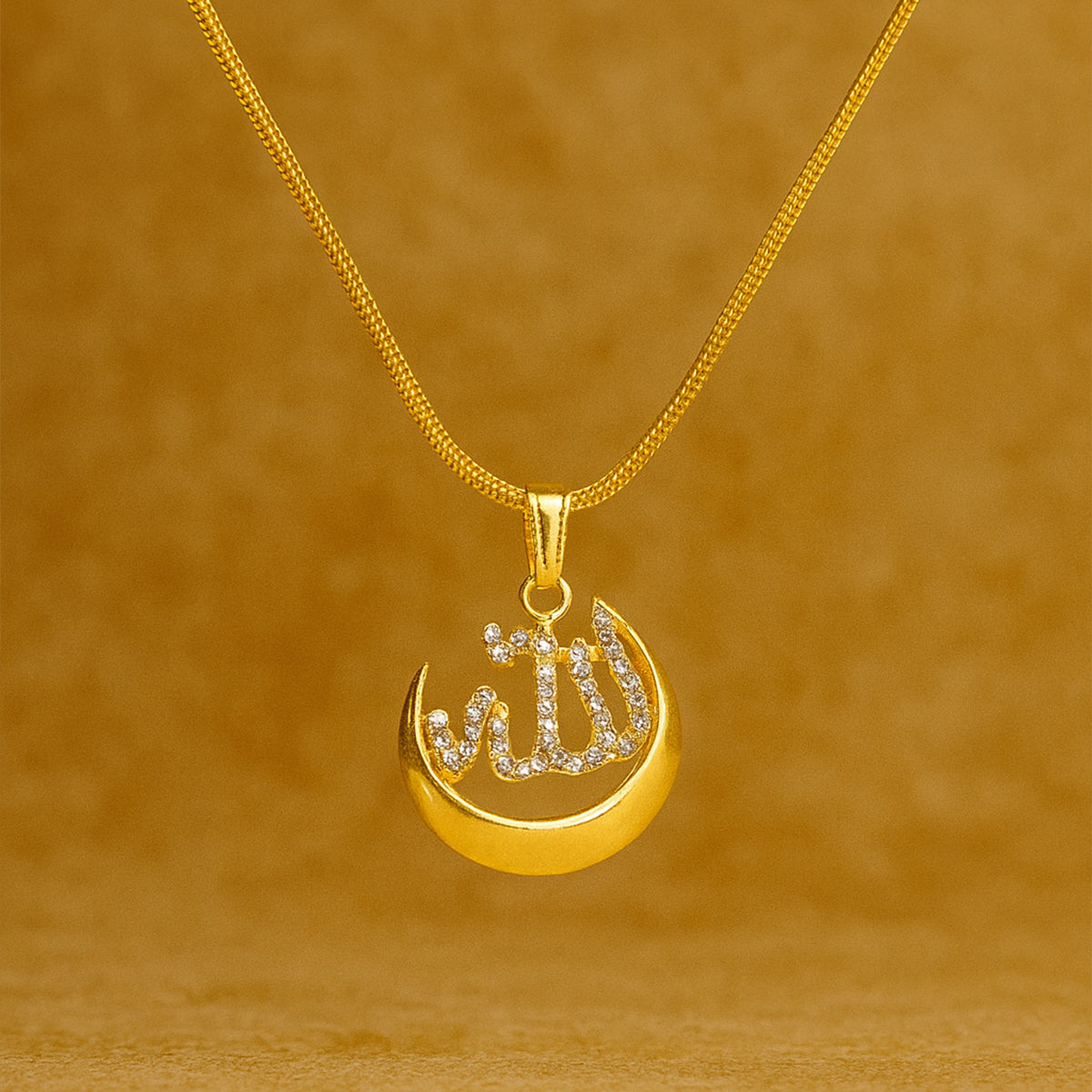 Islamic Allah Pendant with American Diamond
