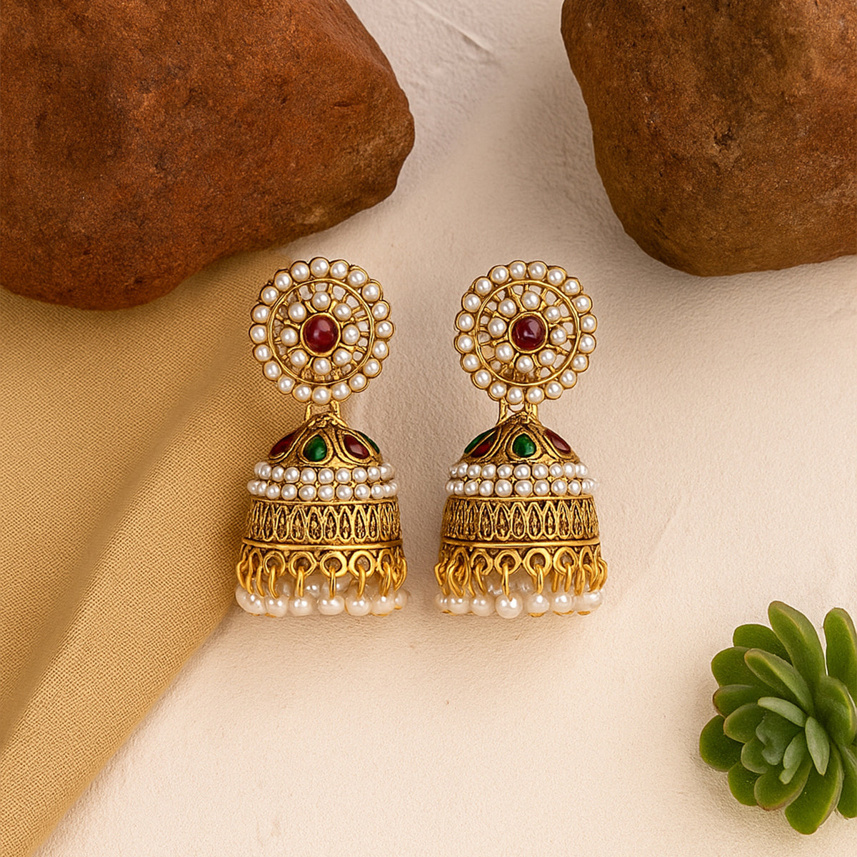 Kundan Jhumka Earring
