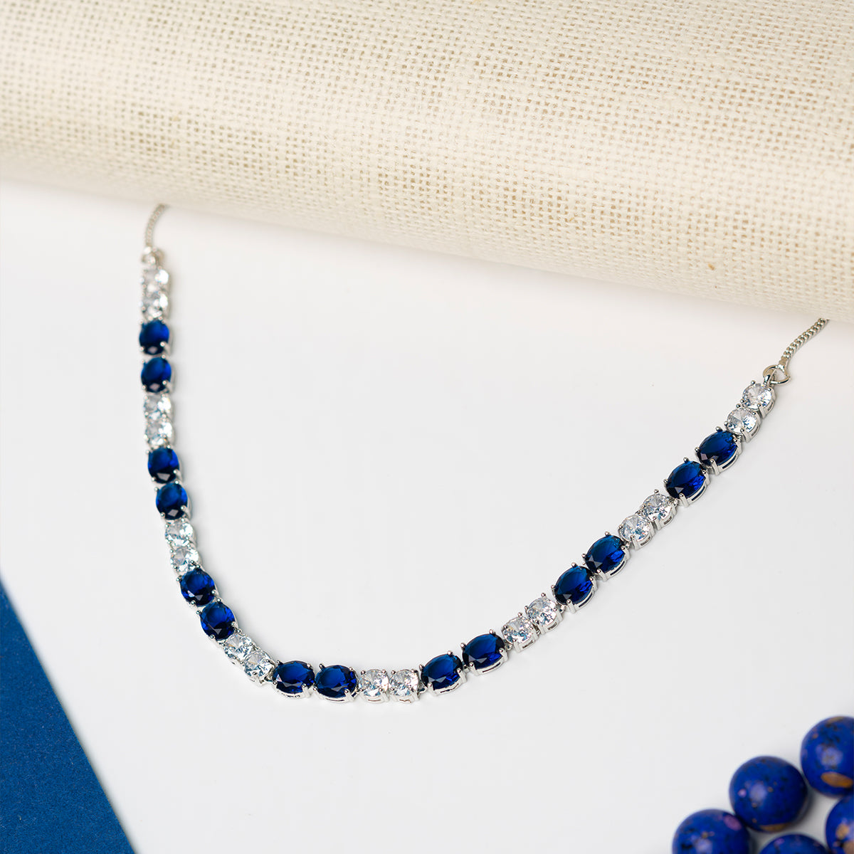 American Diamond Minimalistic Necklace Set