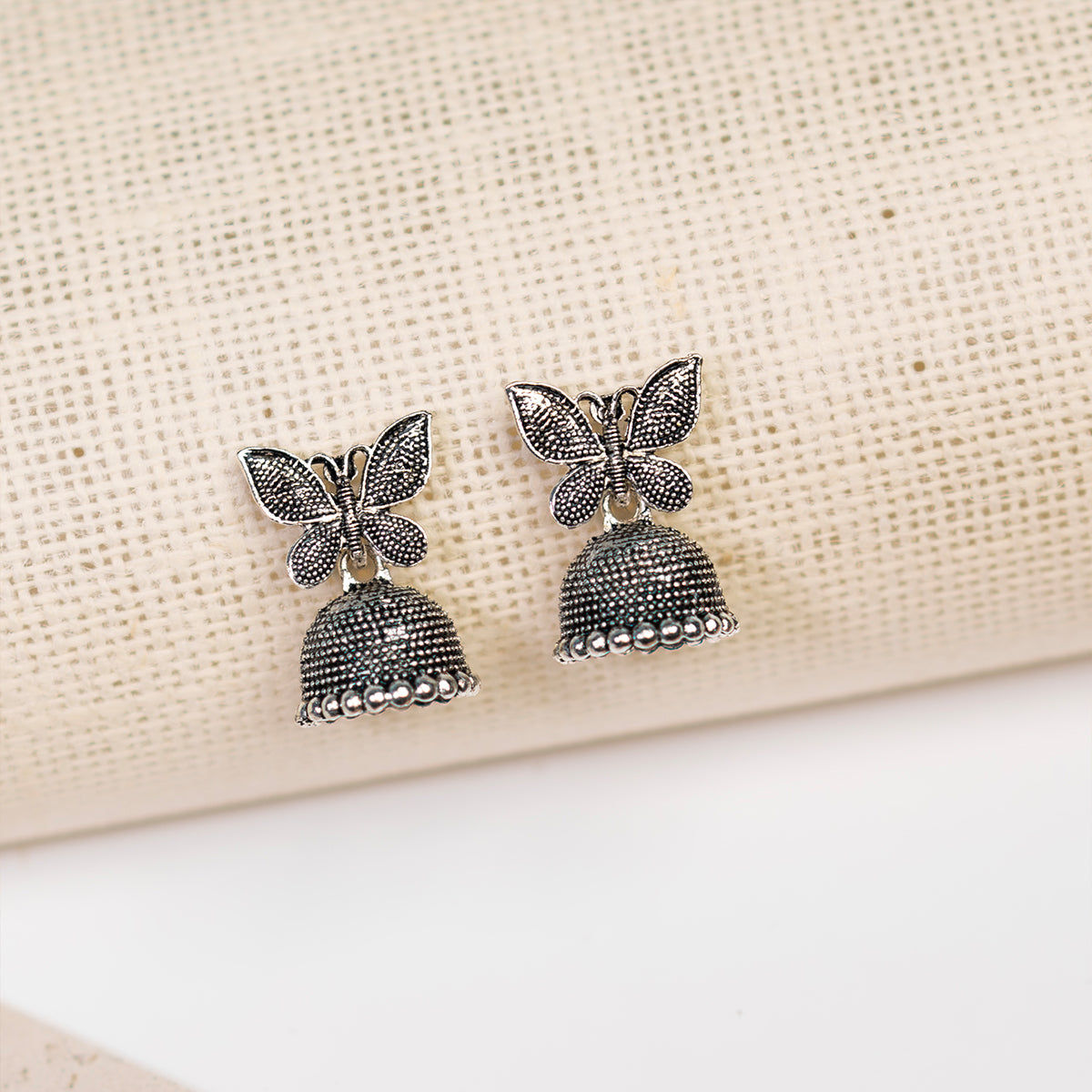 7 Pairs Oxidised Jhumka Gift Box