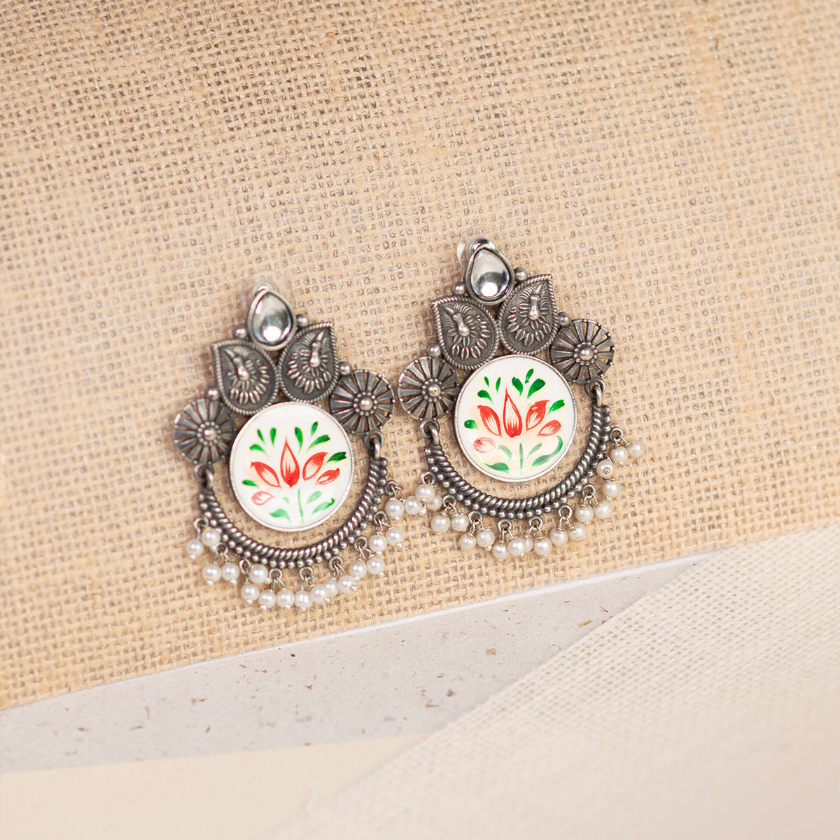 Stunning Chandbali Oxidised Earring