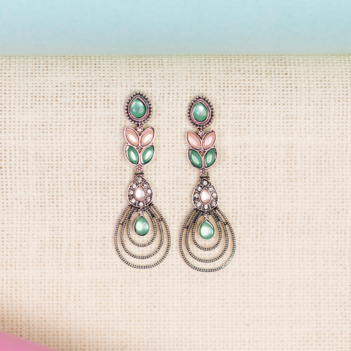 Stunning Oxidised Colorful Dangler