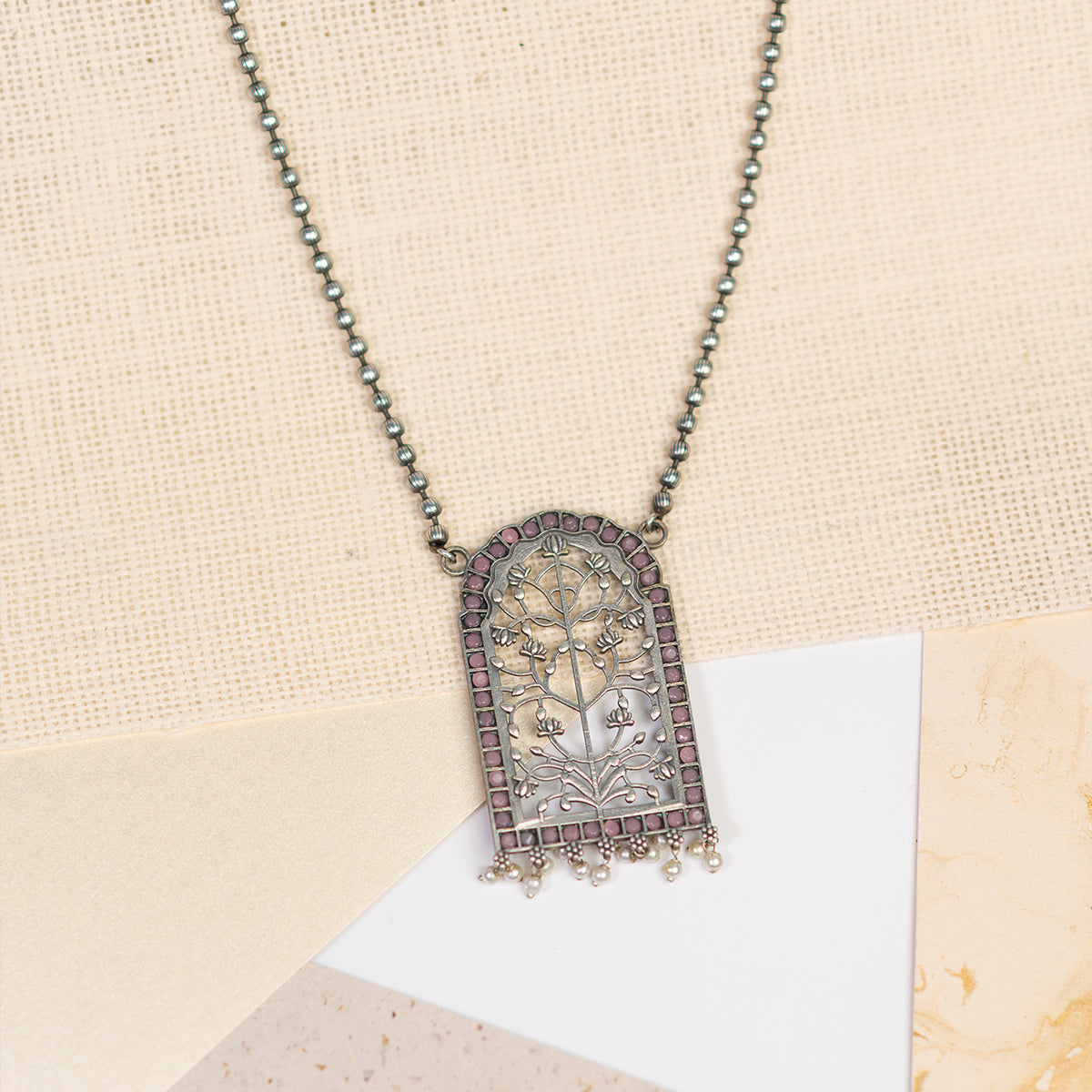 Oxidised Trendy Rajputana Necklace Set