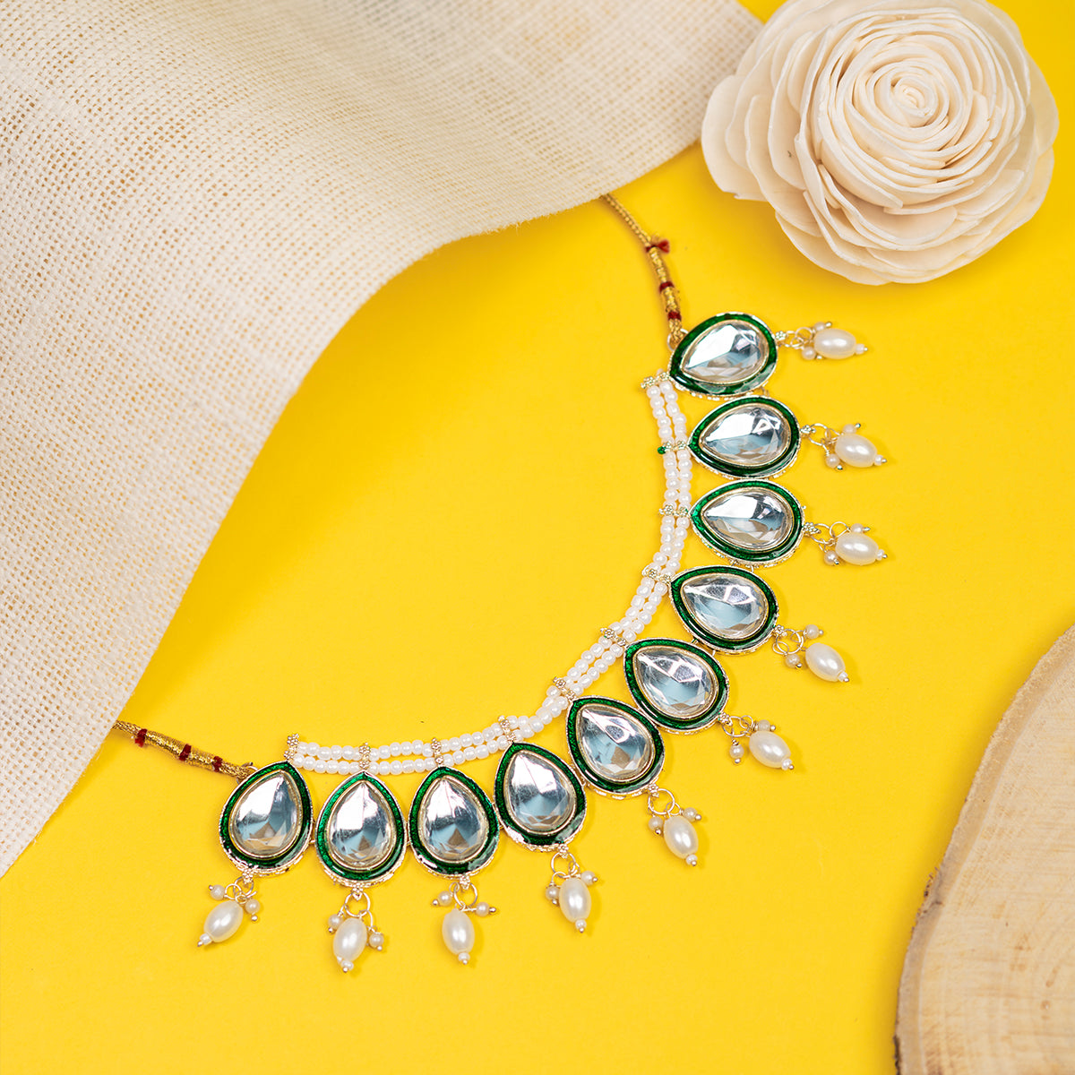 Indian Heritage Kundan Necklace Set