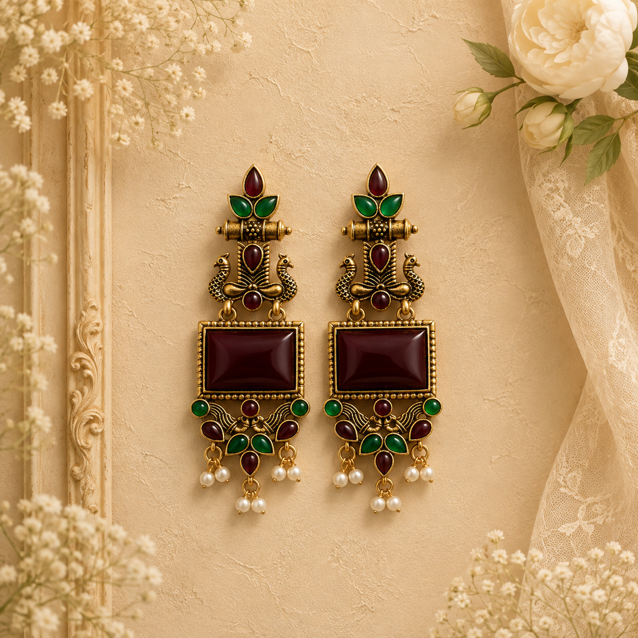 Meenakari Styled Indian Traditional Earring