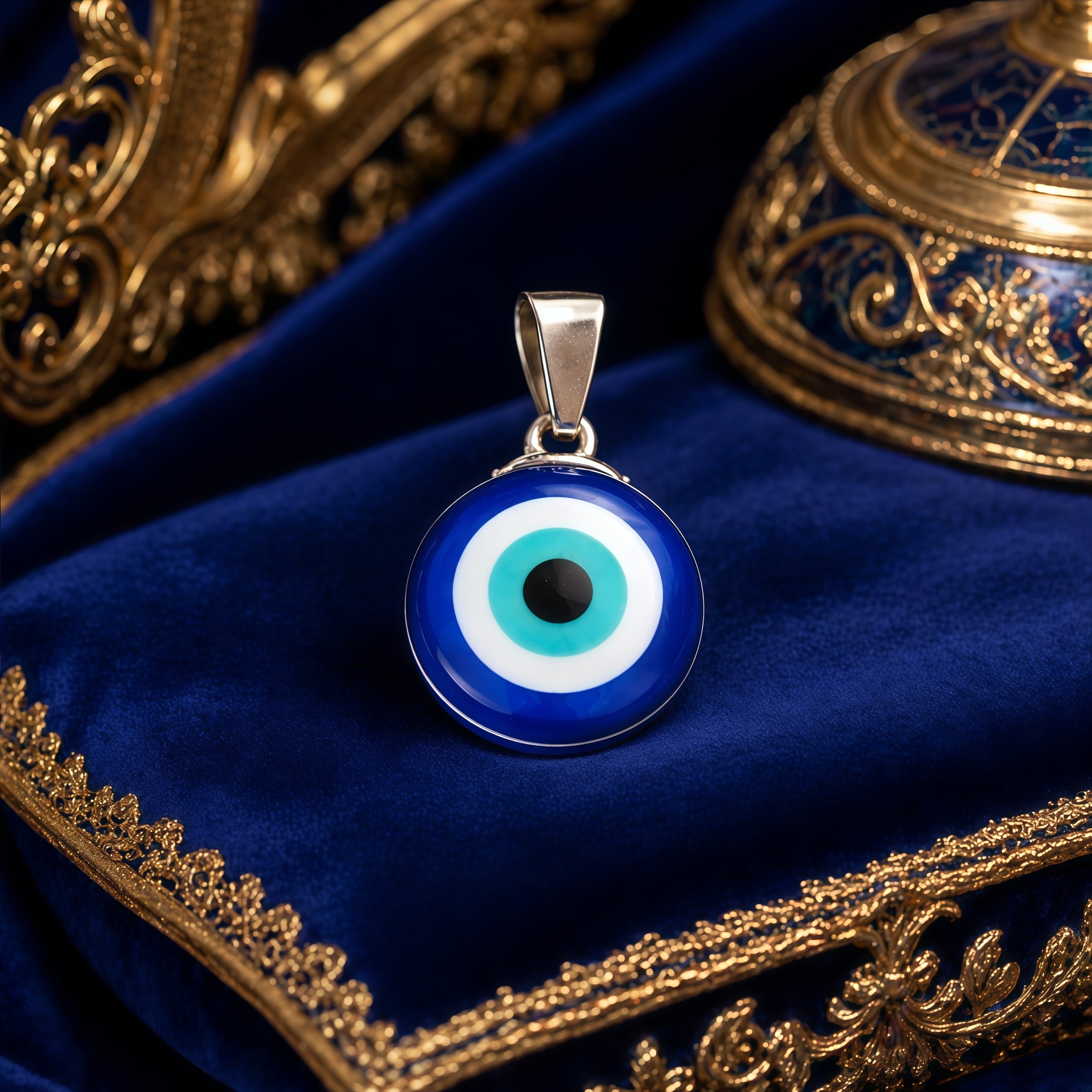 Evil Eye Pendant With Thread