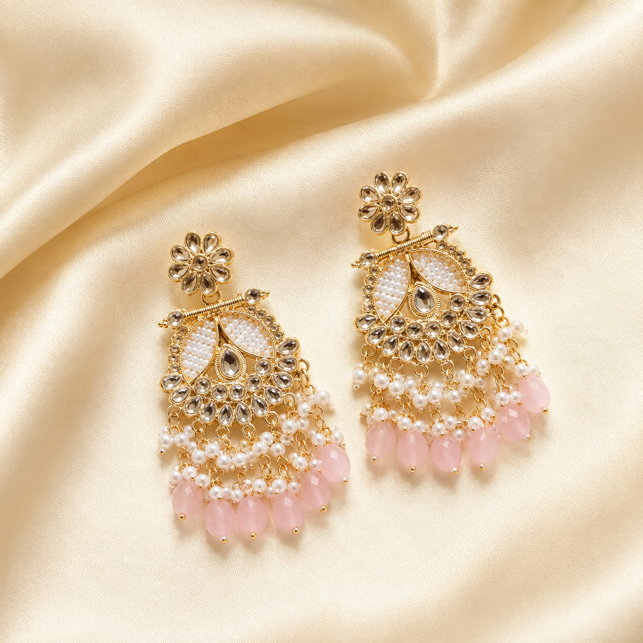 Meenakari Style Women Kundan Dangler