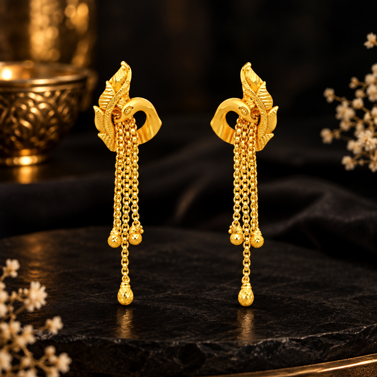 Indian Wedding Style Gold Plated Earring