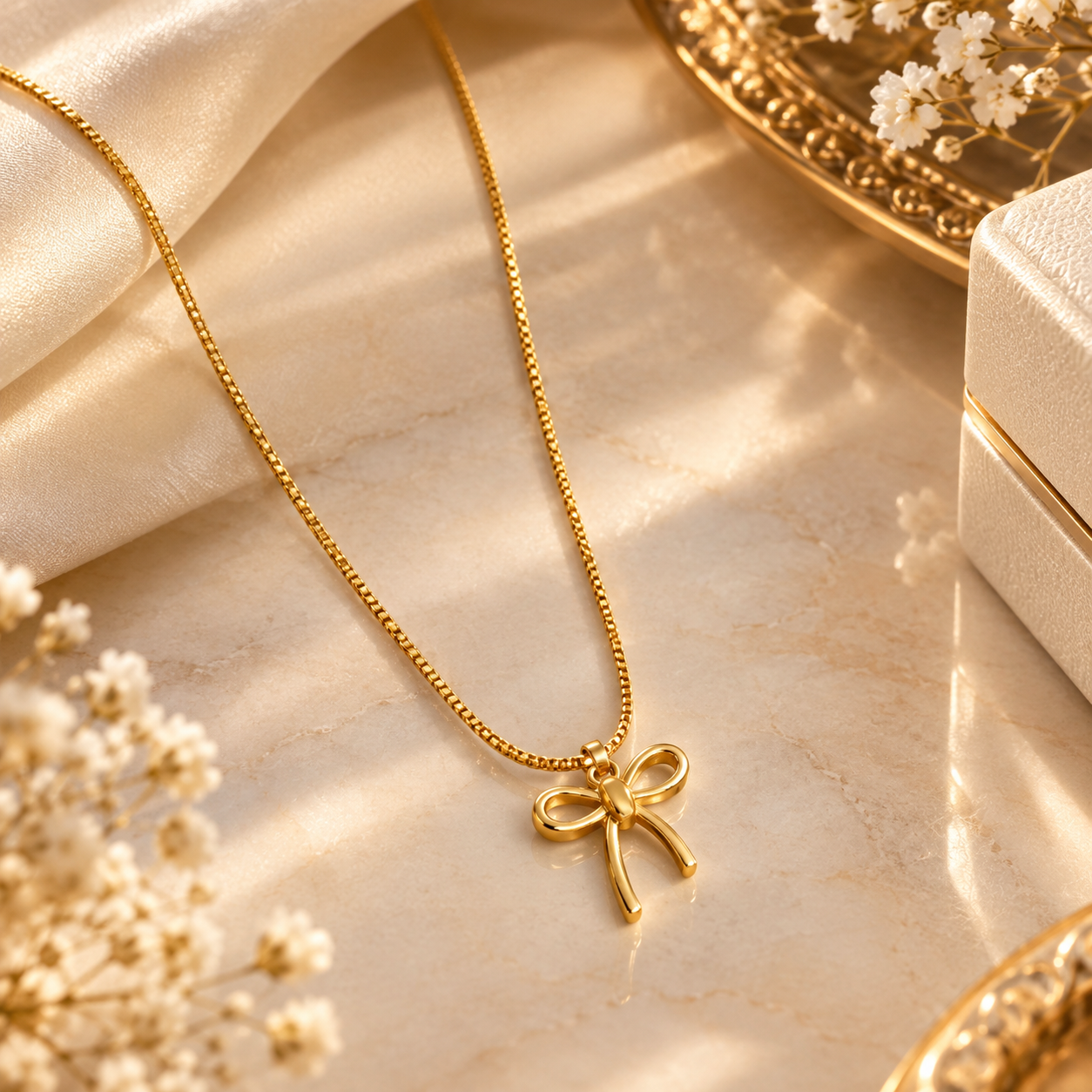 Trendy Demifine Gold Plated Knot Locket