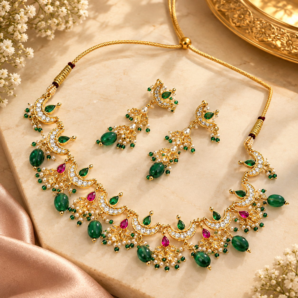 Premium Trendy Kundan Necklace Set for Royal Women